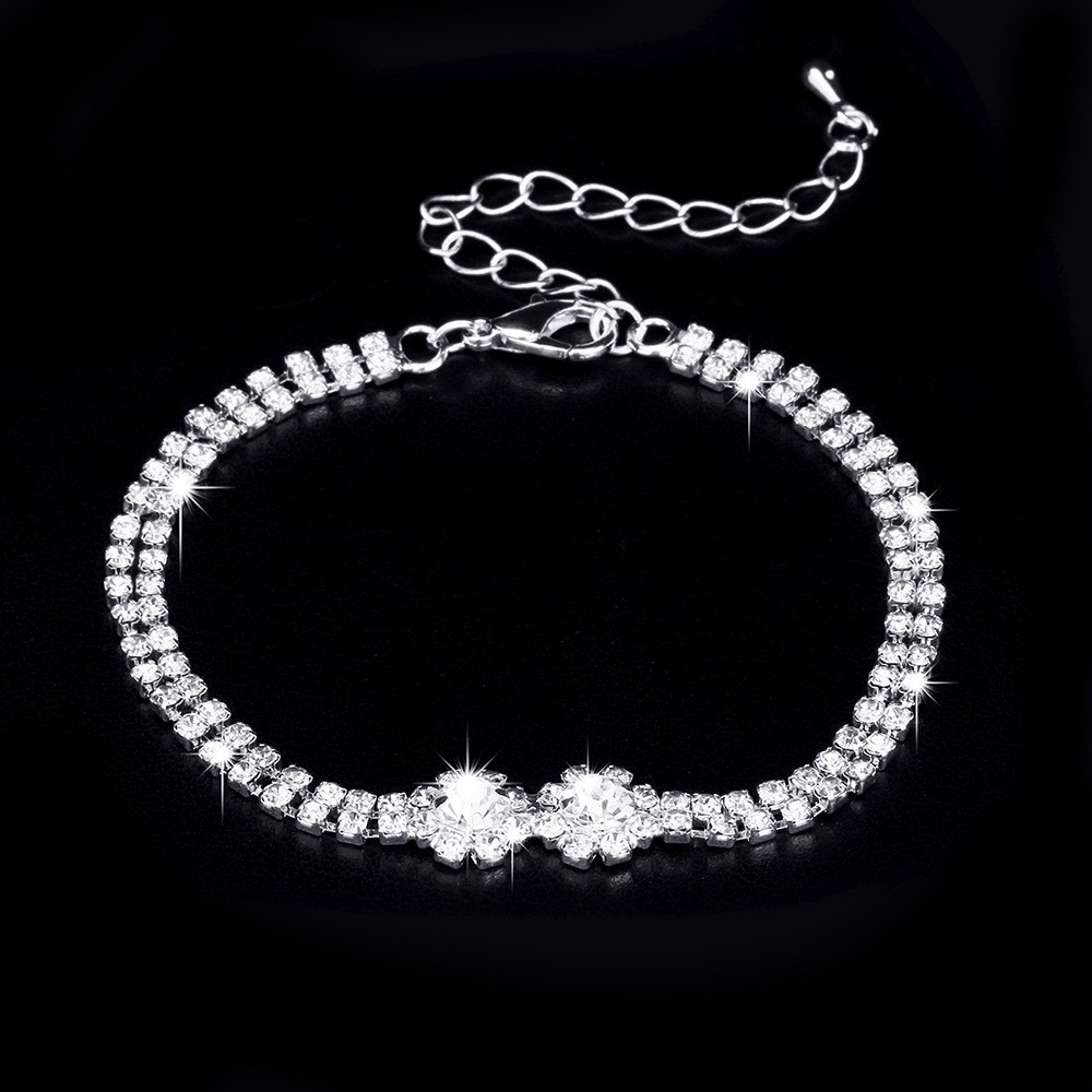 Simple Style Flower Copper Inlay Zircon Womenu0027S Bracelets Earrings Necklace