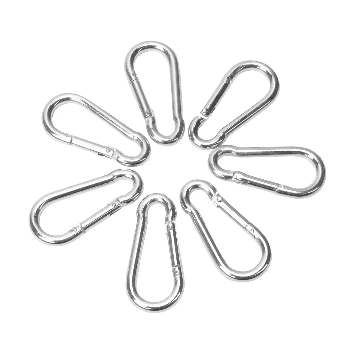 5号5*50mm葫芦形铁镀锌登山扣弹簧钩户外保险扣连接环狗链扣