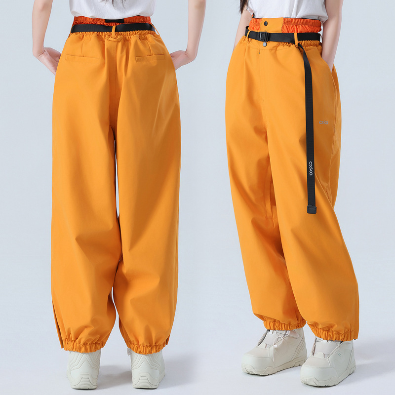 Ski Pants for Women and Men, Snowboard Waterproof Thickened Fully Taped Professional Snow Suit Set 3L Bottoms Winter