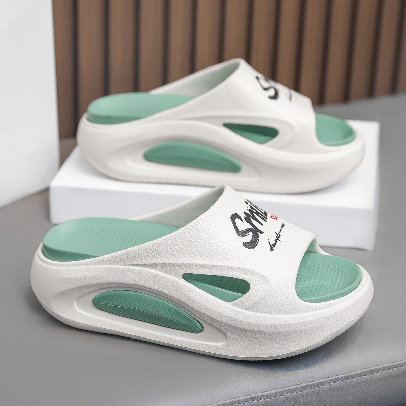 Verano EVA ligera y cómoda zapatillas de moda de mujer 5.0 pisar la mierda en el hogar al aire libre dos zapatillas antideslizantes