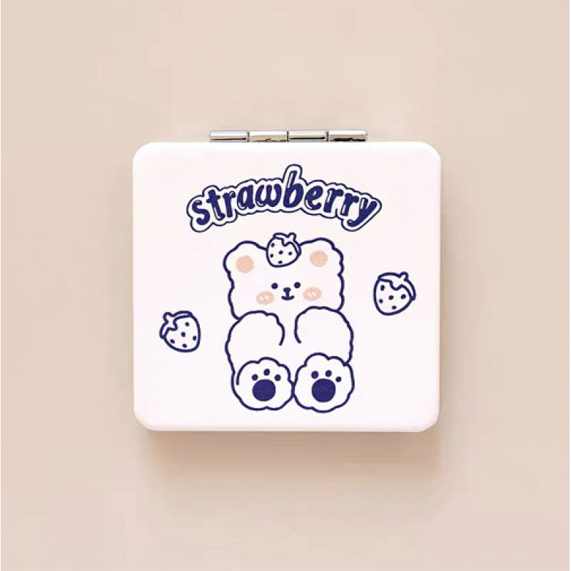 Lindo espejo pequeño Sanrio Kulomi espejo de maquillaje portátil de alto valor espejo de maquillaje portátil dormitorio de estudiantes espejo de maquillaje plegable