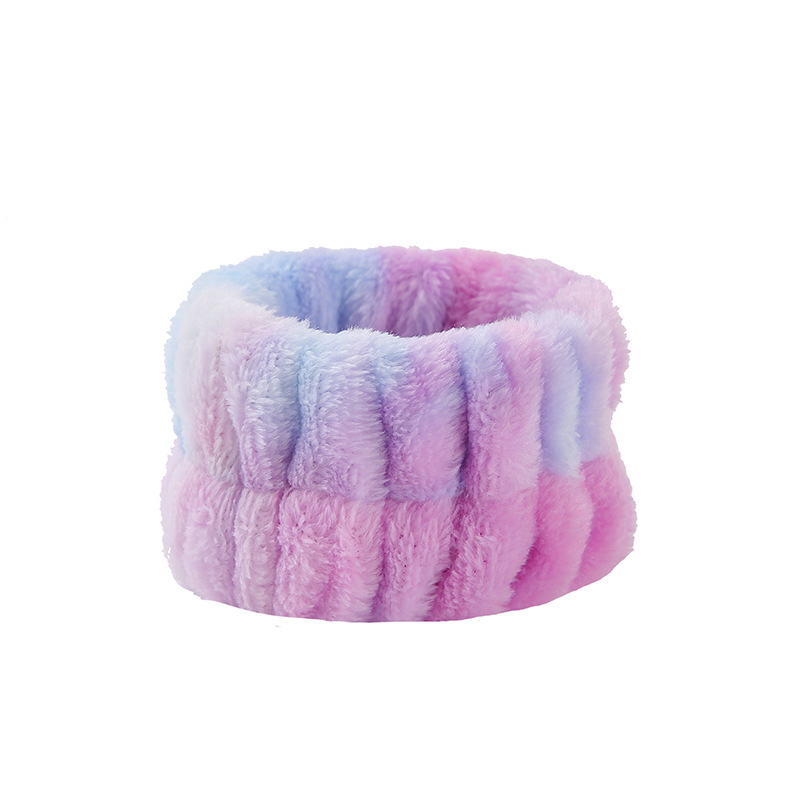 Arco banda de pelo al por mayor de las niñas de color sólido todo partido de maquillaje absorbente de sudor-limpieza lavado de cara correa de muñeca de franela banda de pelo