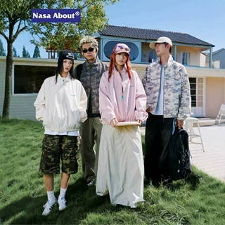 NASA ABOUT美式复古户外机能风立领冲锋衣男秋季潮牌情侣宽松外套