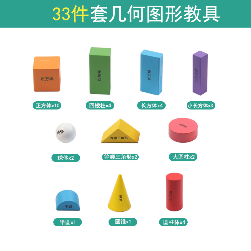 Cuboide material didáctico de matemáticas cuboide herramientas de aprendizaje de gráficos geométricos tridimensionales en el primer y segundo grado de la escuela primaria para comprender el modelo de forma