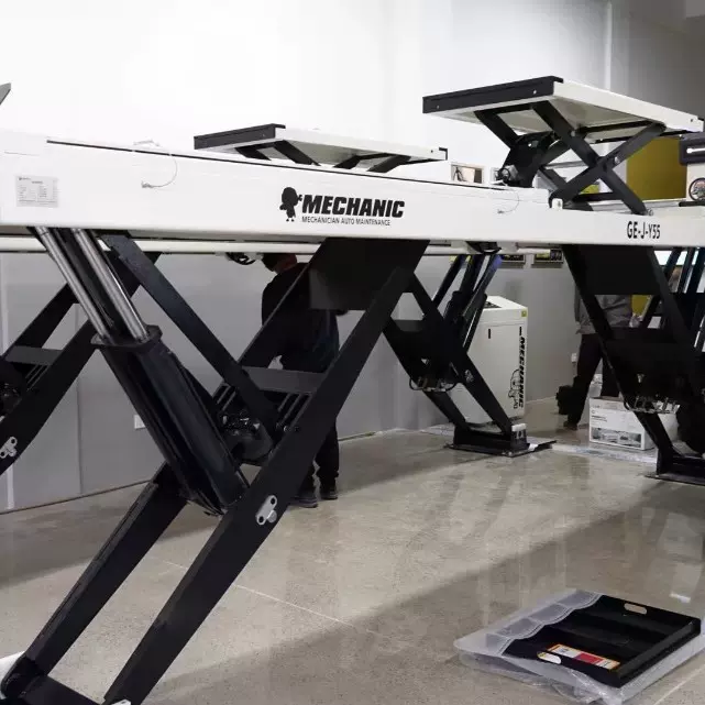 定位子母剪式举升机，欧款，大吨位，通道式，J-Y55