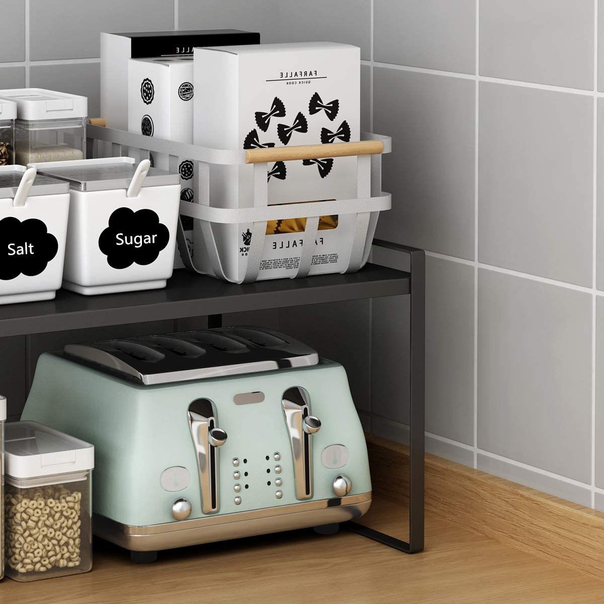 商超食品展示架叠放式罐头架厨房置物架收纳整理架