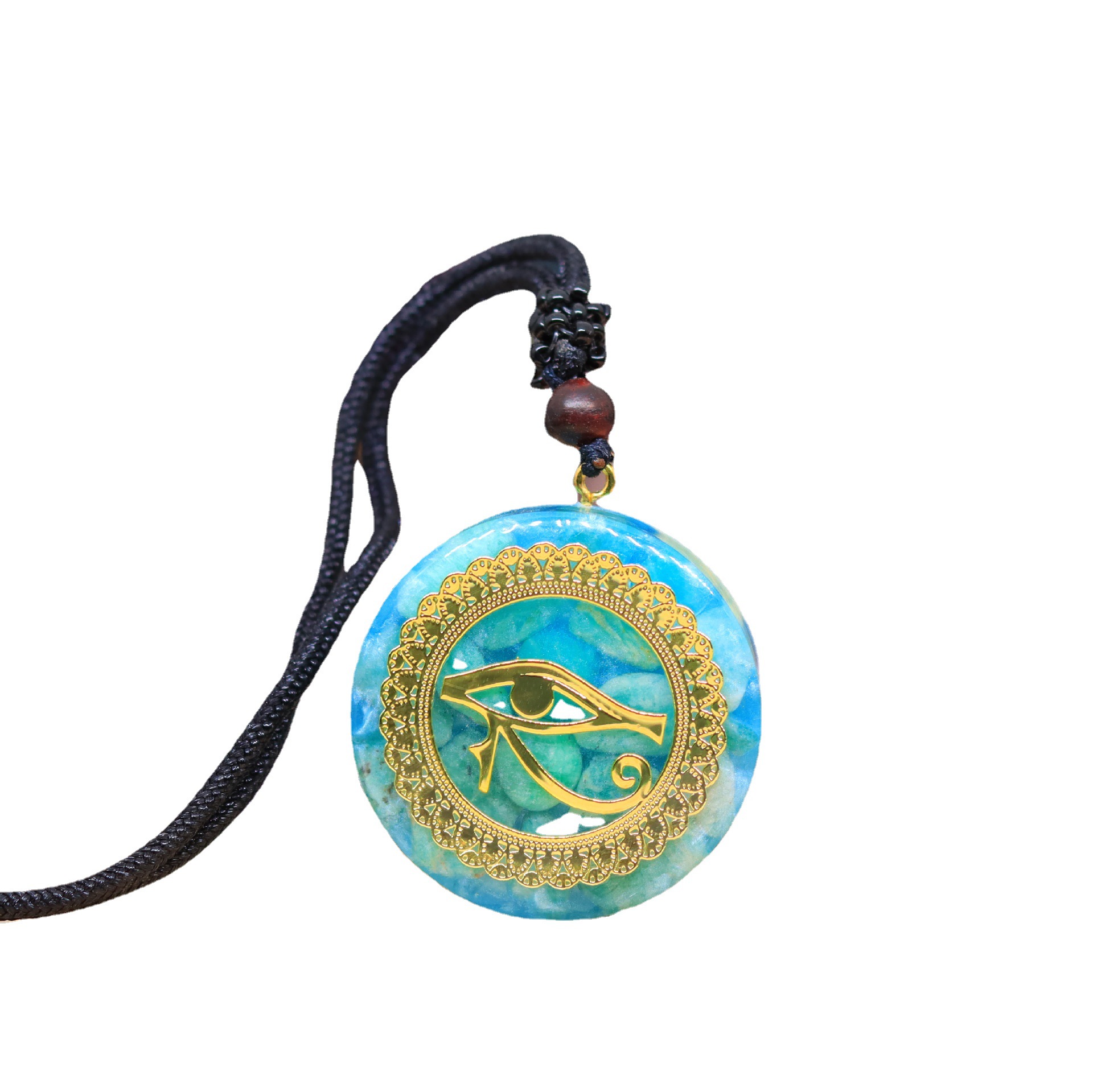 Transfronterizo caliente COLLAR COLGANTE joyería natural cristal grava productos epoxi