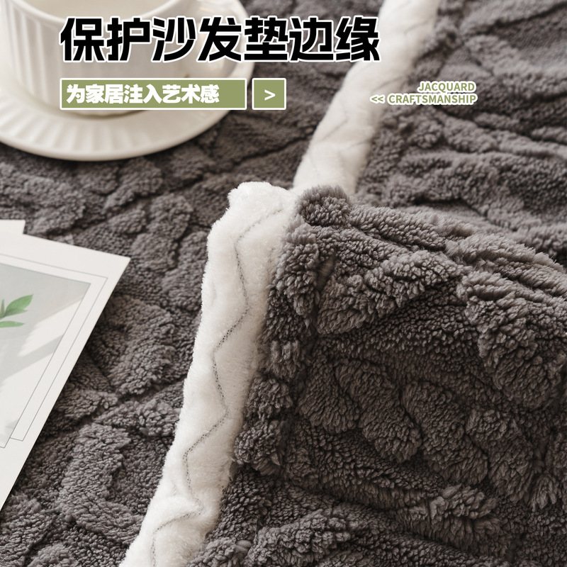 跨境四季通用舒棉绒沙发垫2025新款一片式加厚防滑皮沙发套罩批发|undefined