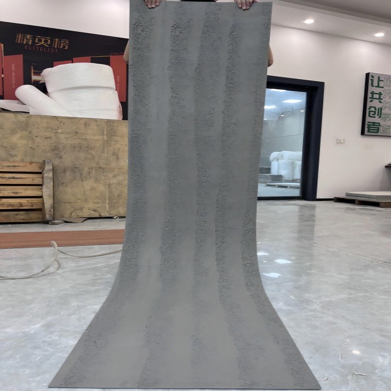 Tablero de vertido de cemento de piedra blanda Tablero de bauxita de piedra flexible ultrafino Tablero de revestimiento de hormigón de agua limpia Decoración de pared de fondo