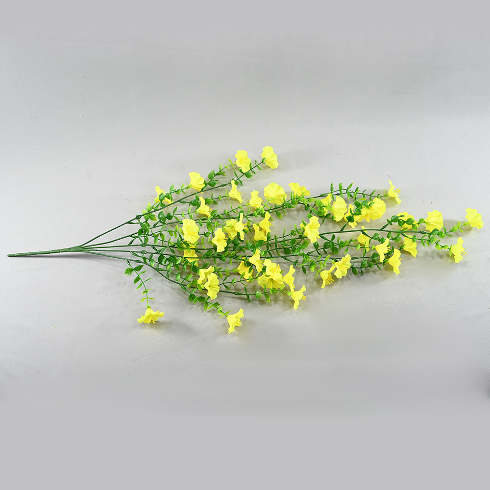 Flores artificiales, juego de 45 piezas de eucalipto y gloria de la mañana para decoración de bodas, decoración de pared, decoración interior y exterior de hoteles, ramo de flores artificiales. image 11