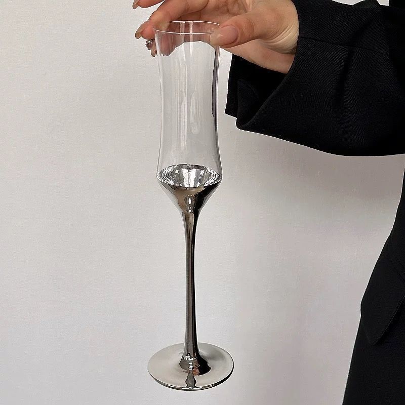 Taza de champán de alto valor de cintura, taza de burbujas de vidrio de cristal, taza de vino tinto espumante, regalo de boda