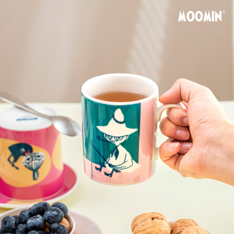 Japanese Imported Moomin Tableware Simple Colorful Ceramic Coffee Cup Fashion Abstract Ins Style Tableware Bowl and Plate Set