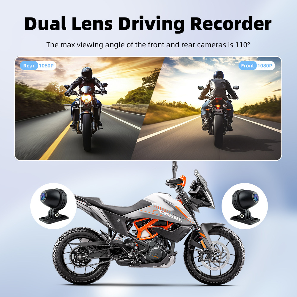 5inch Wireless Carplay/Android Auto Portable Car Motorcycle Driving Recorder