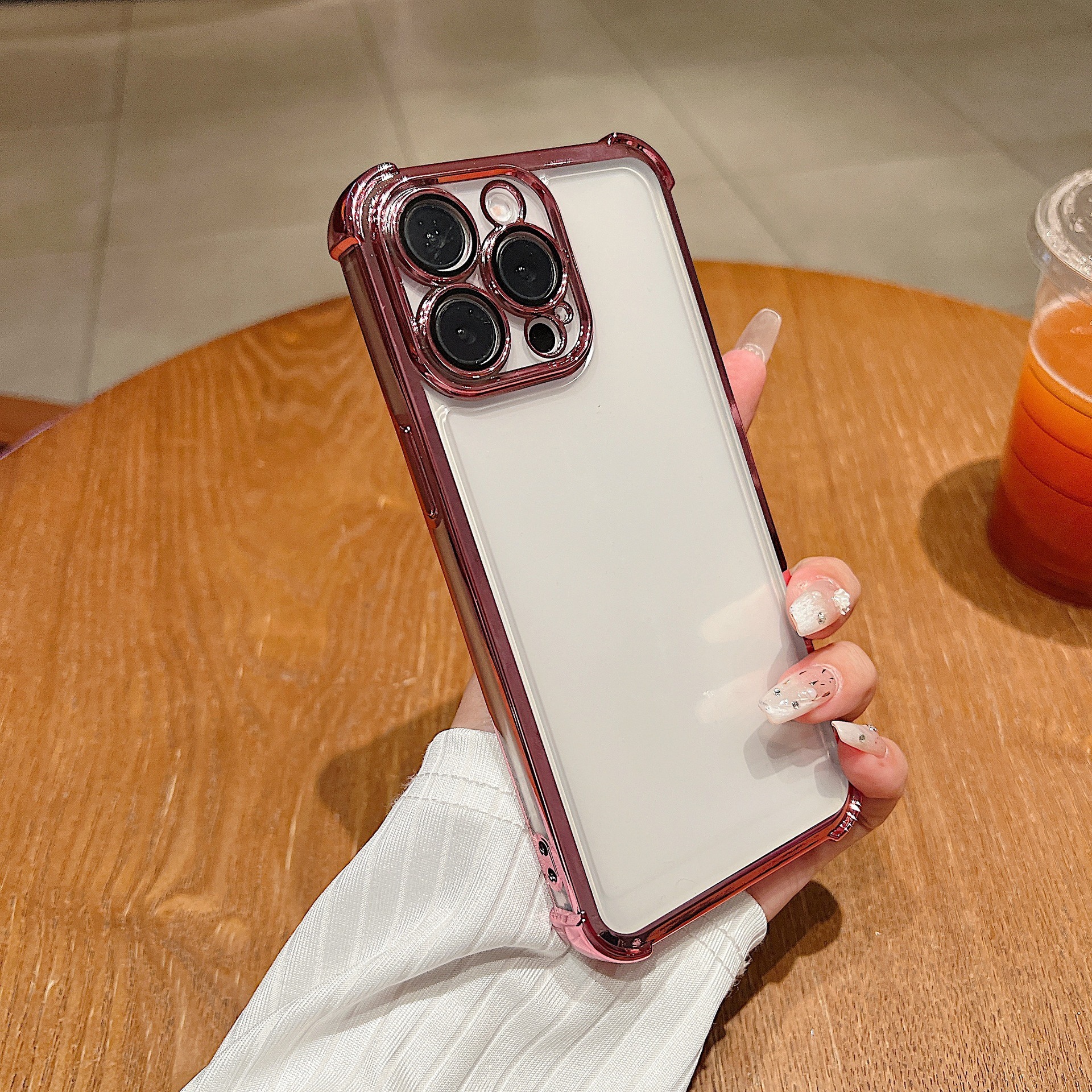 Cover protettiva per iphone, custodia trasparente galvanizzata_voghion.com