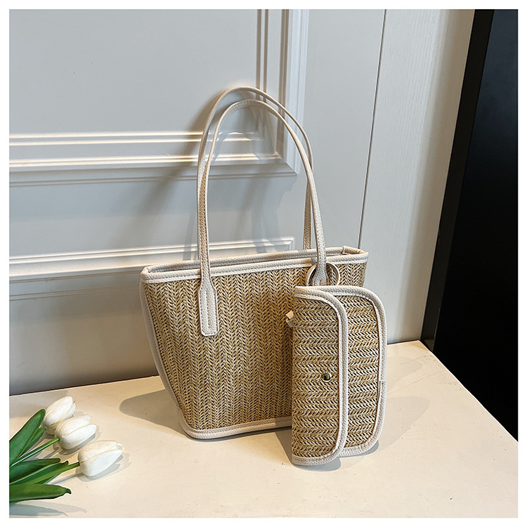 Bolso de gran capacidad para mujer 2025 verano nueva moda tejida bolso de axila de un solo hombro bolso de viaje casual image 19