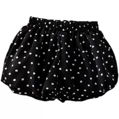 Shorts for girls, children's summer wear, thin version, middle and small children's stylish polka dot lantern pants, for girls to wear outside.
