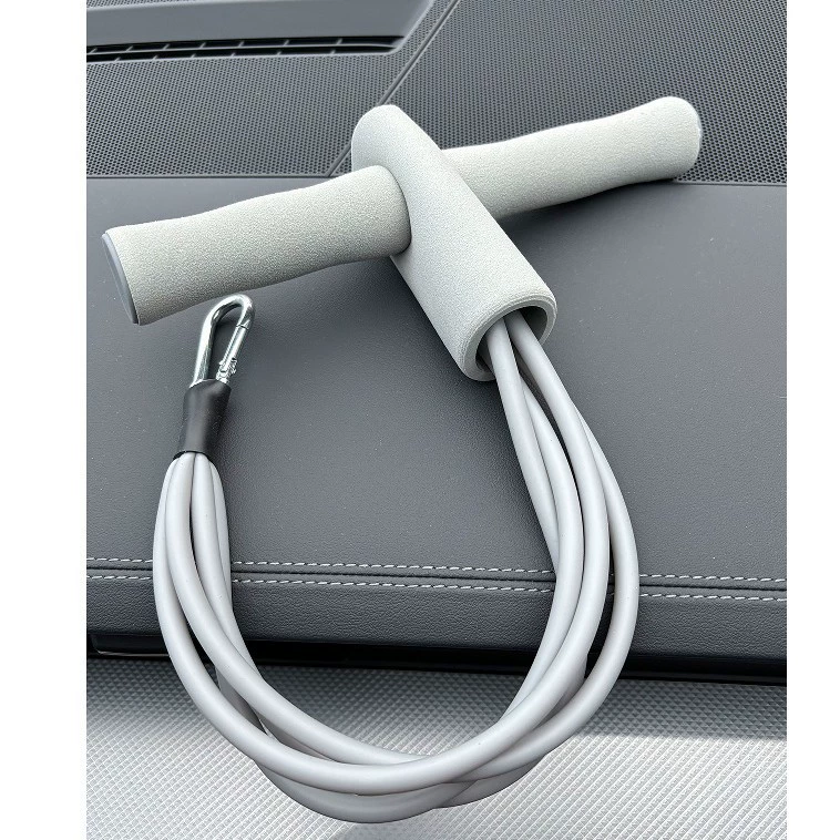 Подходит для тренажера для пресса, устройства для поддержки при отжиманиях, тренажера для подтягиваний с резиновым шнуром, набор из трех предметов, только из NBR для тренировки талии и пресса, растяжки.