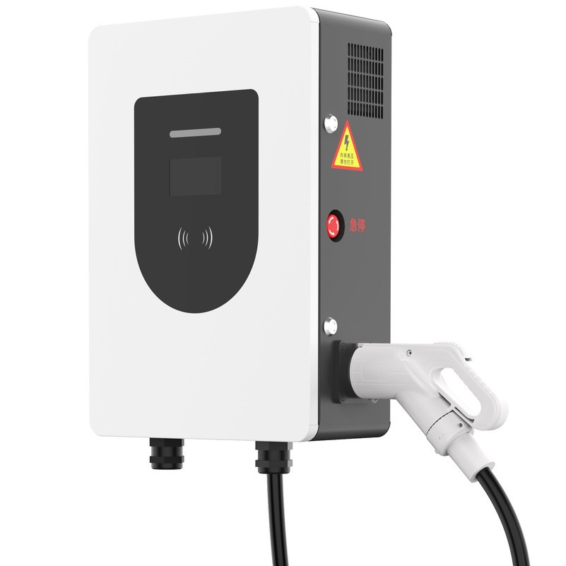 30KW壁挂式直流充电桩刷卡支付/扫码支付、4G路由器汽车充电桩