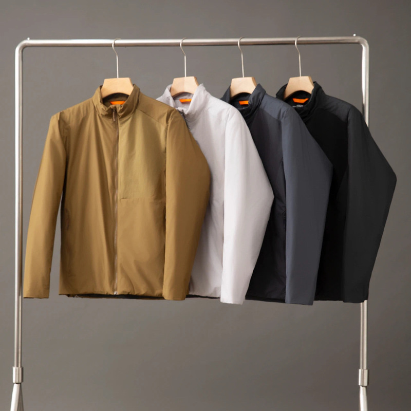 Three-Proof Technology! High Fluffy! Ultra-Light! Men's Winter Business Casual Stand-Up Collar Constant Temperature Warm Cotton Jacket