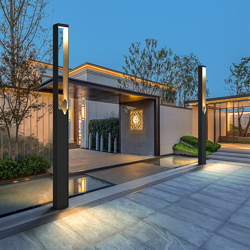 新中式不锈钢镂空灯箱公园楼盘景区户外庭院景观灯LED草坪灯