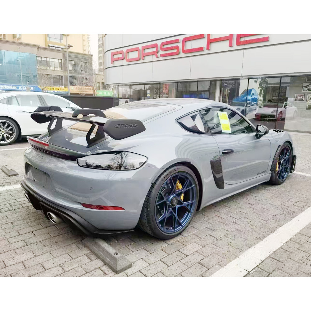 Suitable for Porsche 718 982 Cayman Boxster Modification to Gt4 Wide-Body Kit, Front Bumper, Rear Wing, Hood, and Fenders