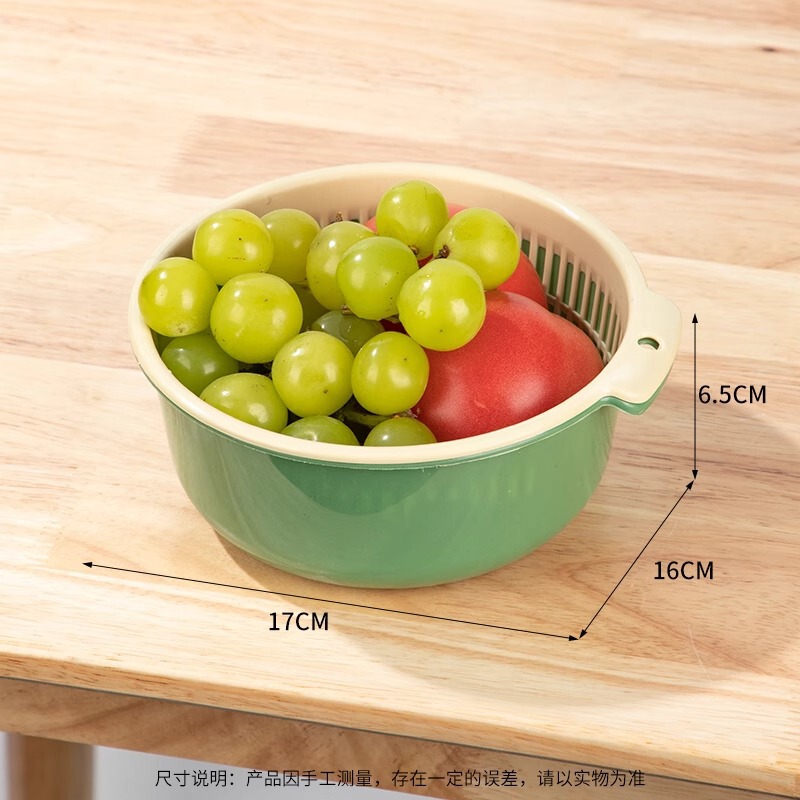 厚い二重の野菜を洗うたらいの水たまりの家庭用の台所の水洗いの果物の皿の客間は野菜かごを濾過して野菜のかごを洗います。|undefined