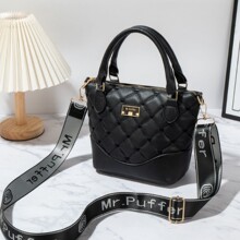 跨境新款时尚手提包高级感小众百搭中年妈妈包大容量单肩斜挎包女