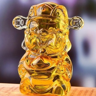 Wholesale Citrine God of Wealth Ornaments Home Living Room Office Opening Ethnic Style God of Wealth Yellow Crystal