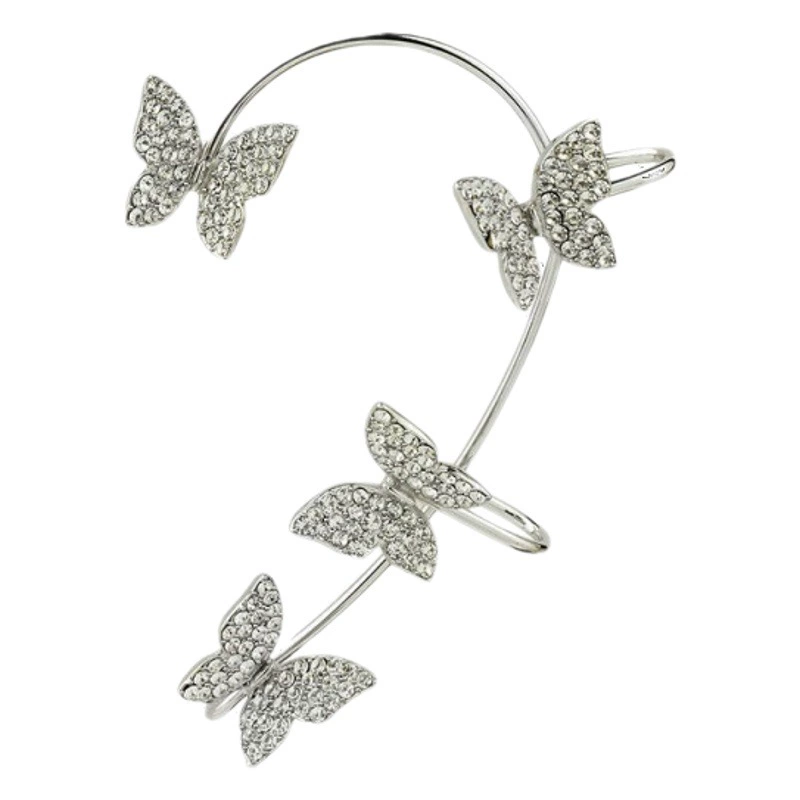 Изысканные Висячие серьги-бабочки Super Fairy High-end в стиле ins без отверстий для ушей Цельный зажим для ушей Легкие роскошные женские серьги