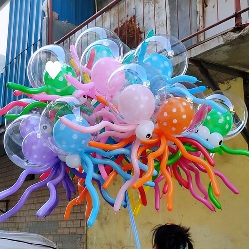 Octopus Balloon Floating Air Balloon New Octopus Flying Doll Street Stall Night Market Doll Bobo Ball Delivery