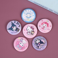 サンリオ クロミ レーザーバー缶バッジ かわいい漫画 シナモンドッグ ブローチバッジ スクールバッグペンダント