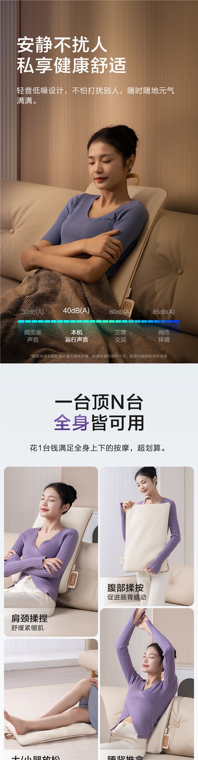 Haier/Haier massager for waist, back, and neck, multifunctional for home use, full-body kneading, car seat cushion, suitable as a gift