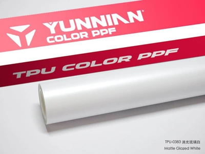 Auto Color Change Film wet and dry application, satin finish, color - tpu-matte-glazed-white-dry-and-wet-application-15215m