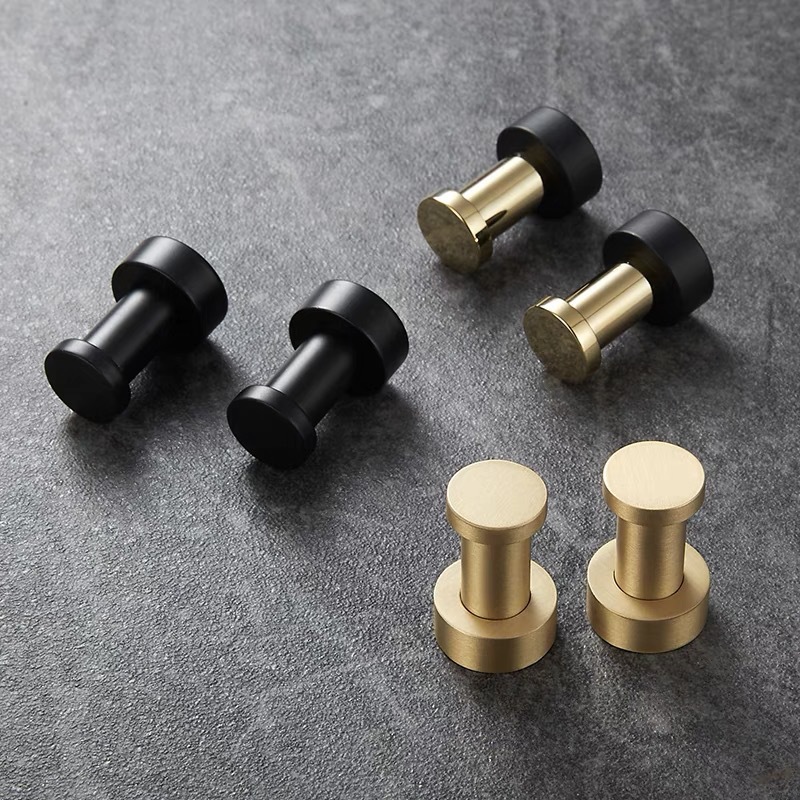 New High-End Bathroom and Toilet Full Copper Hook with Double Rows, Bathroom Towel Hook, Door Behind Coat Hook, Dual Hook