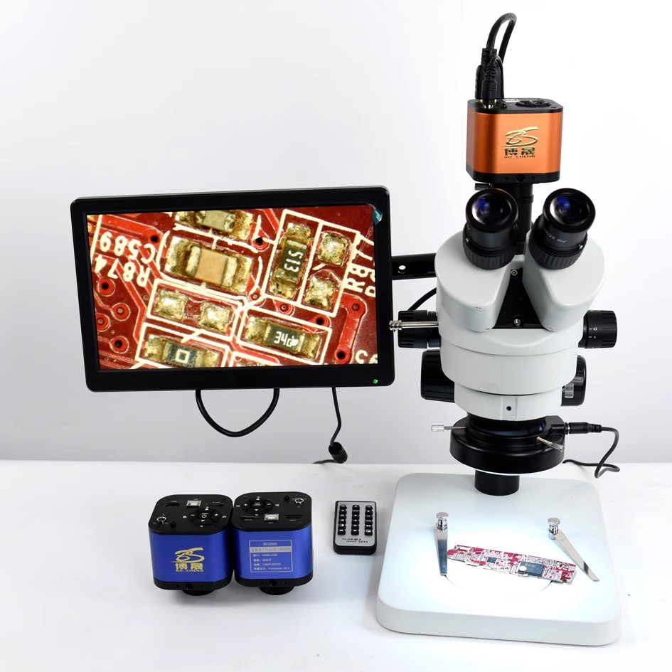 数码体视显微镜/三目/双目/手表手机维修/生物研究/高清2000W像素