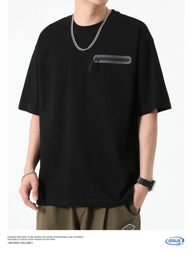 The 2024 summer new men's short-sleeved T-shirt features a unique design that is fashionable and versatile. It is a men's half-sleeved top pic 18