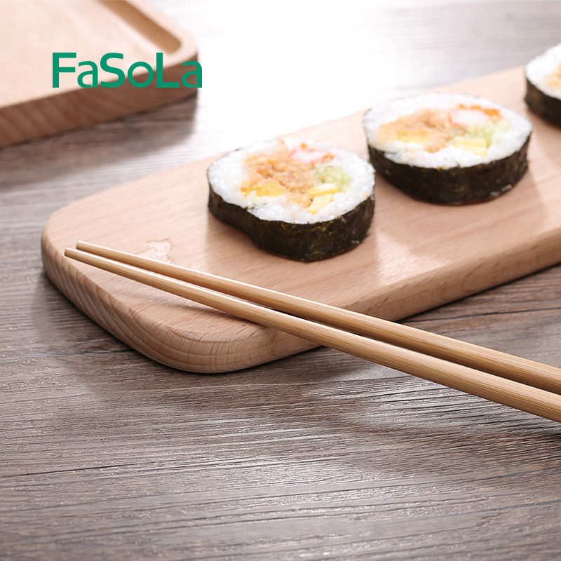 FaSoLa 가정용 고급 대나무 젓가락 세트 페인트 없음 왁스 없음 곰팡이 방지 친환경 대나무 젓가락 5 쌍 패밀리 팩