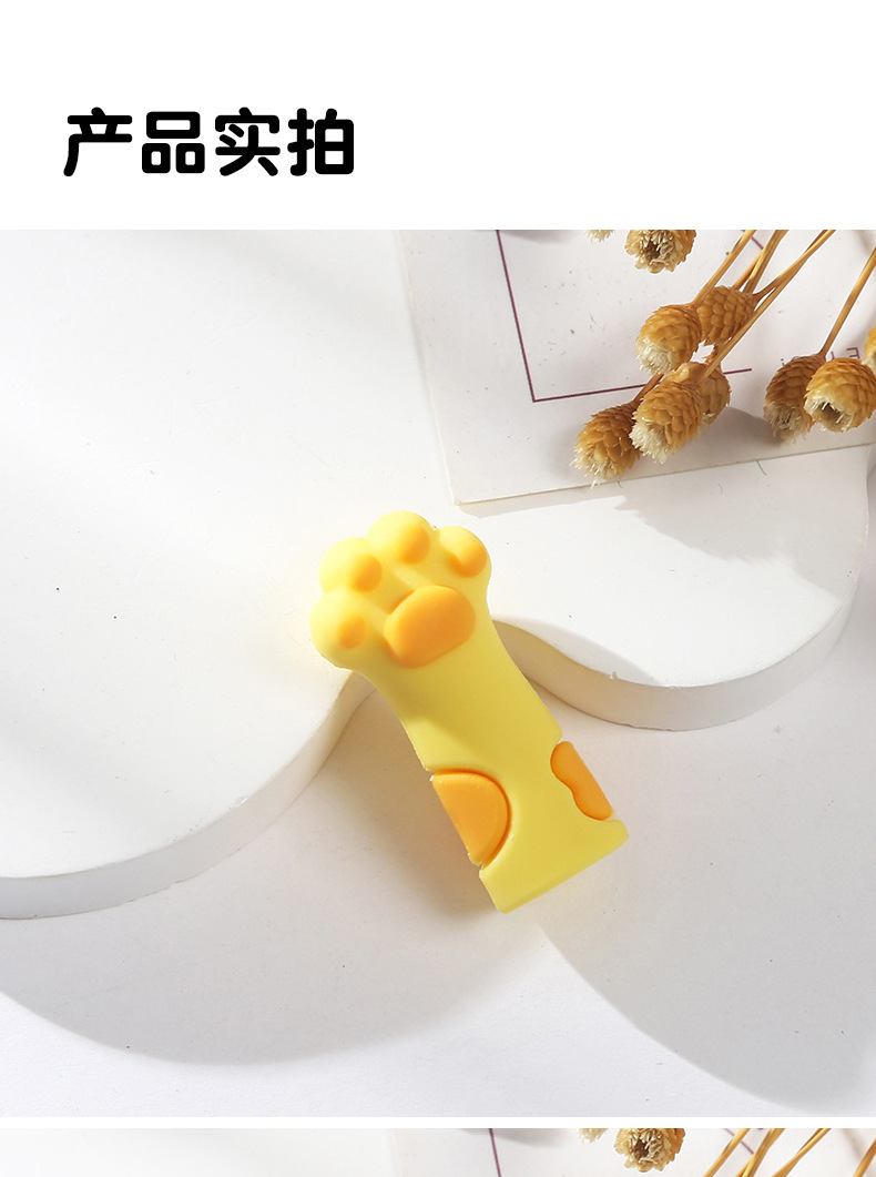 厂家直供韩版网红猫爪橡皮擦小学生卡通创意橡皮擦套装3D立体橡皮详情7