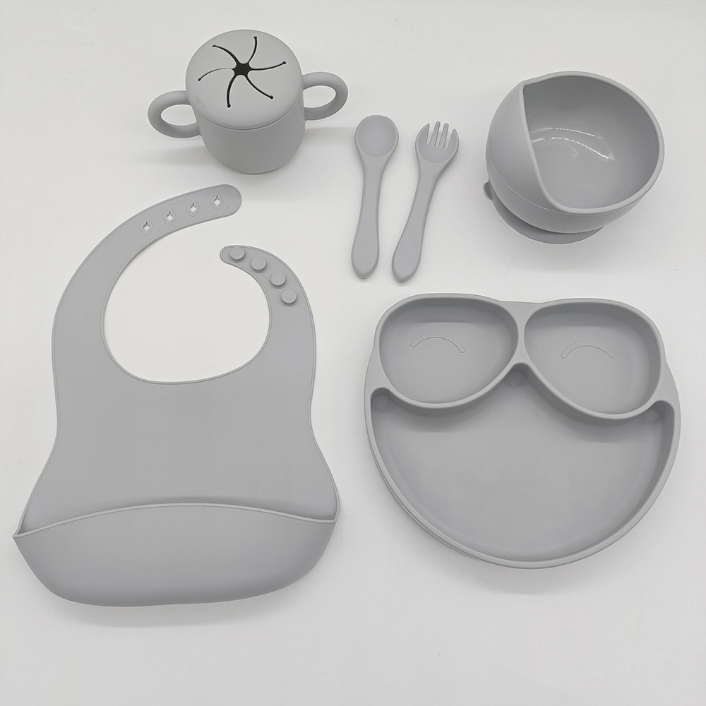 儿童吃饭训练叉勺杯围兜