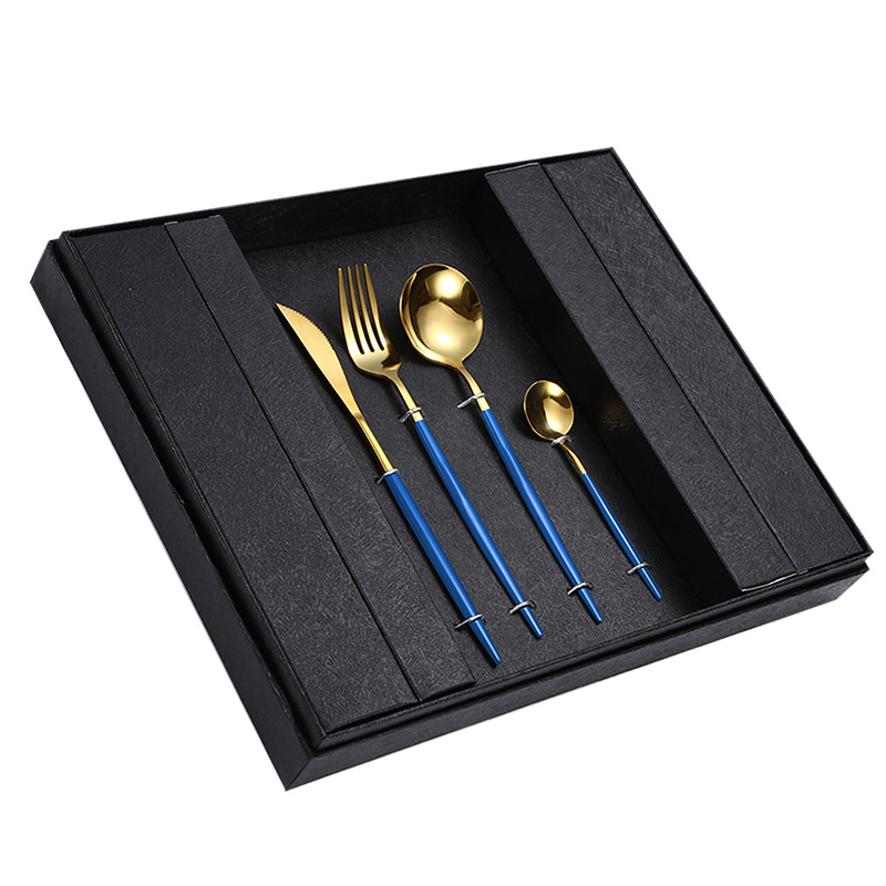 24 피스 세트-블루 골드