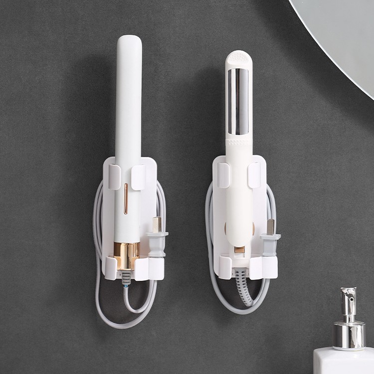 Curling Hair Rack Storage Rack Toilet Wall Hanging Splint Straight Hair Comb Hair Dryer Storage Rack Beauty Makeup Tools Storage Rack