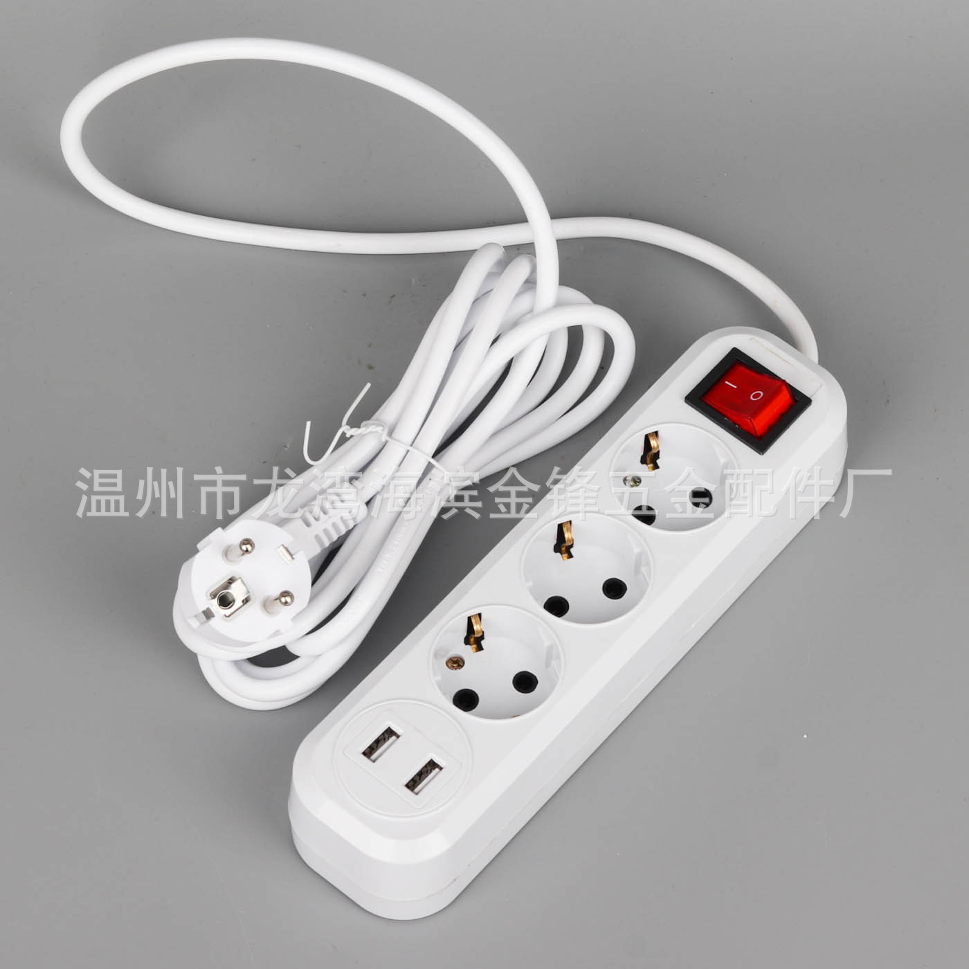 123510米23456孔位无线欧标德式usb插座 排插 三米接线板 拖线板