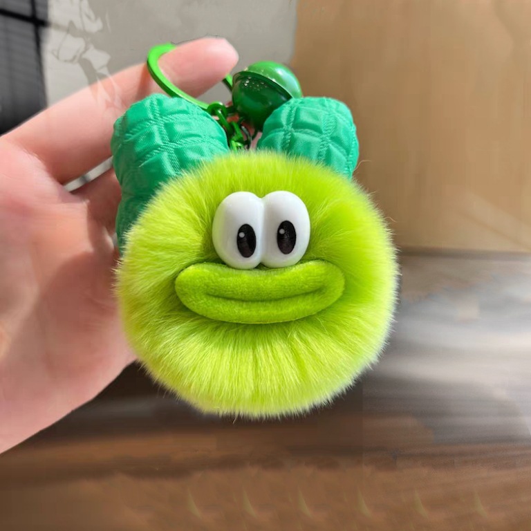 Peltas de pato verdaderas bolsas de carbón bolsas de llaves de automóviles bolsas de peluche muñecas colgantes colgantes de bolsas de pato