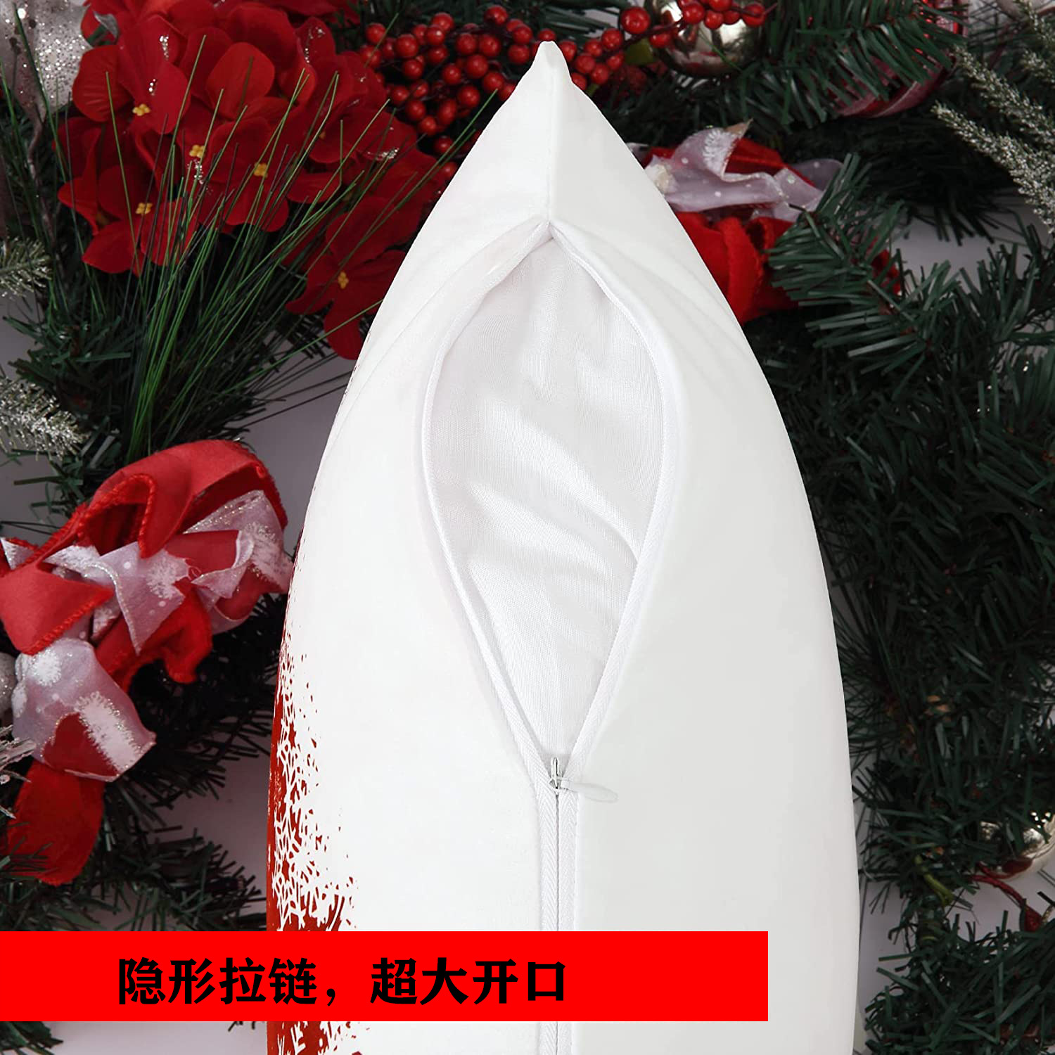 Funda de almohada navideña con campana dorada, para sofá y coche