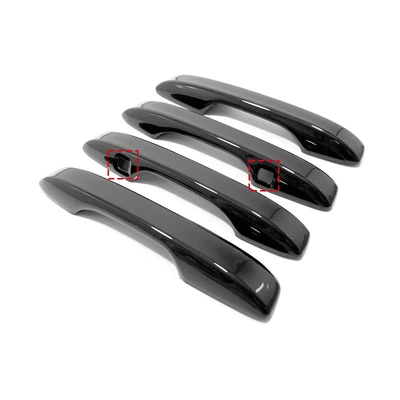 Specially Designed for Honda 23-26 Crv/23 Accord/22 Civic/Type R Handle Decoration Anti-Scratch Modification Accessories (Portal Wrist) - glossy-black-dual-smart-holes
