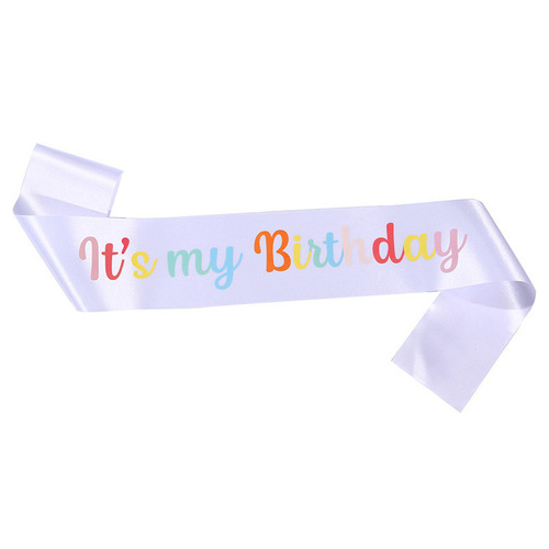 New birthday headband shoulder strap etiquette belt IT'S MY BIRTHDAY girls headwear hair accessories party supplies
