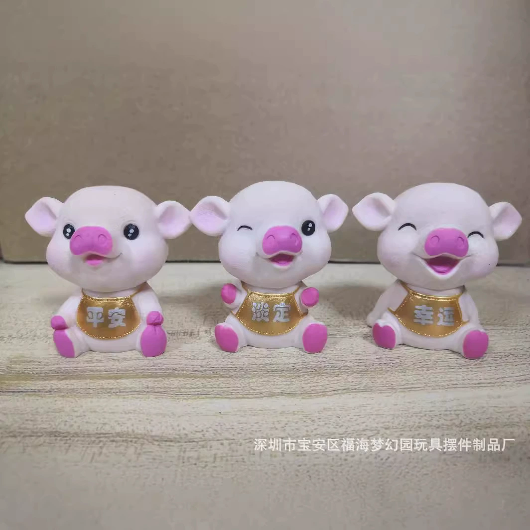Q версия милой розовой куклы свиньи мультфильм Свинья Зодиак Свинья Ручной куклы украшения