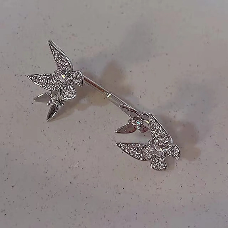 Elegant Fashion Butterfly Rhinestone Butterfly Rhinestones Women's Ear Clips display picture 4