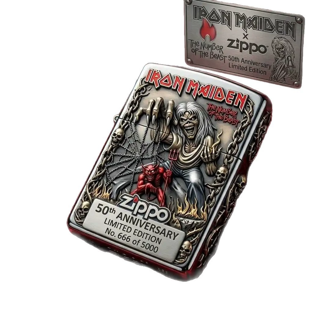 Кросс-бордер новый зажигалка Zippo с Iron Maiden к 50-летию Iron Maiden