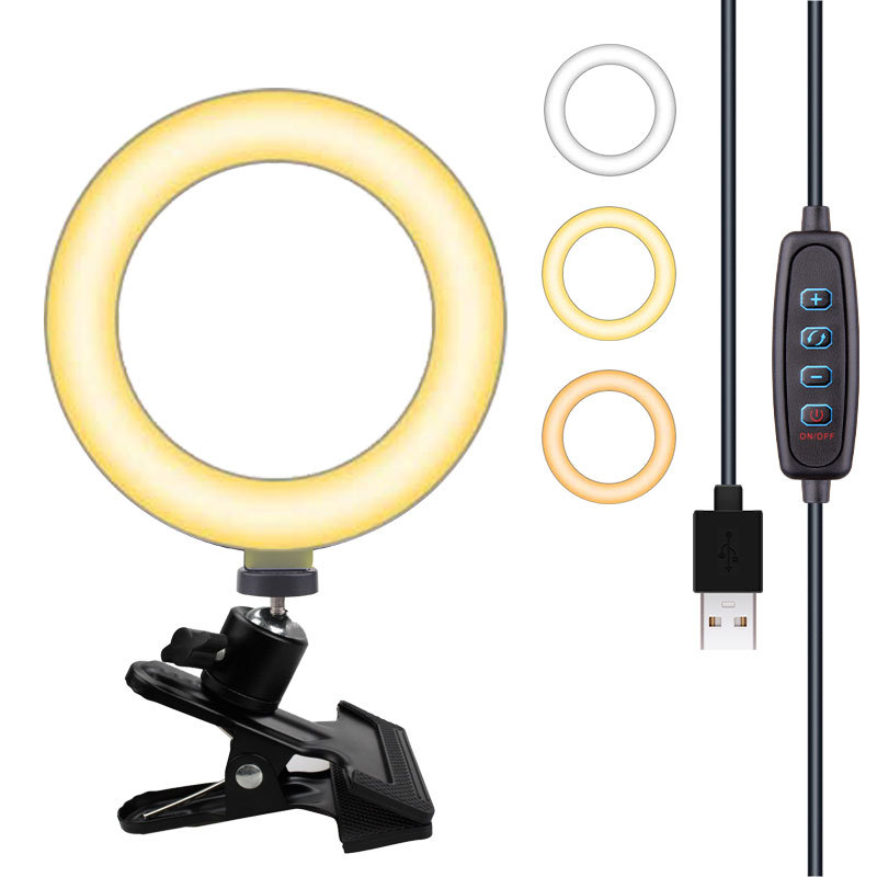 Lámpara de luz de relleno en vivo de escritorio luz de lectura ancla transfronteriza selfie anillo de belleza luz foto fotografía clip luz